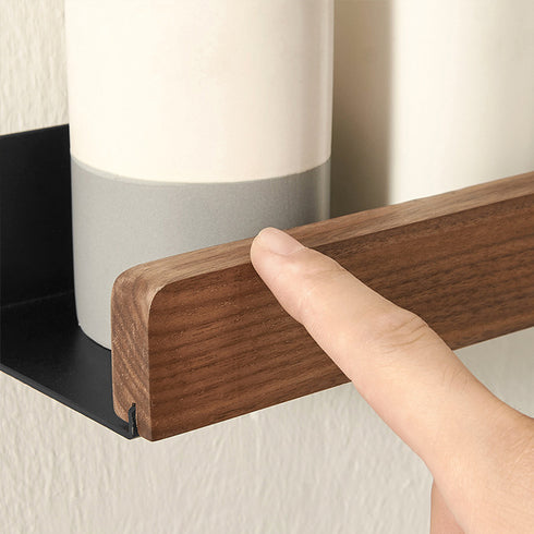 Solid Wood Bathroom Bathroom Non-perforated Shelves